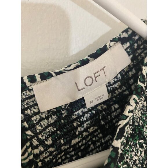 Loft Women's Cap Flutter Sleeve Floral Summer Midi Dress - Medium - Picture 2 of 13